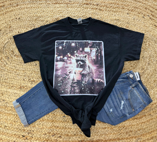 Racoon Coffee Tshirt
