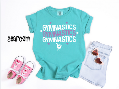 Gymnastics Retro Stacked Tee