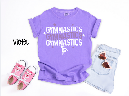 Gymnastics Retro Stacked Tee