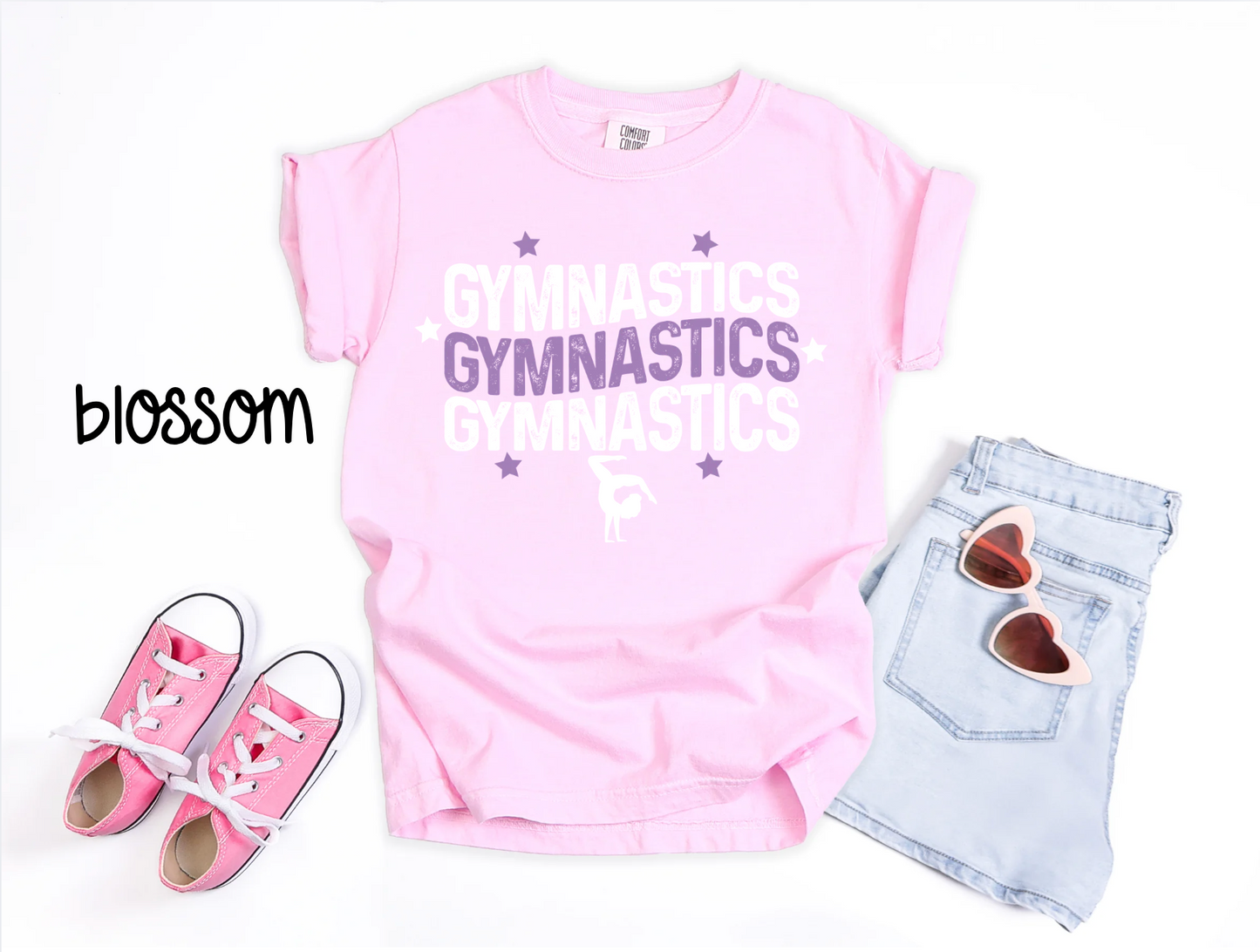 Gymnastics Retro Stacked Tee