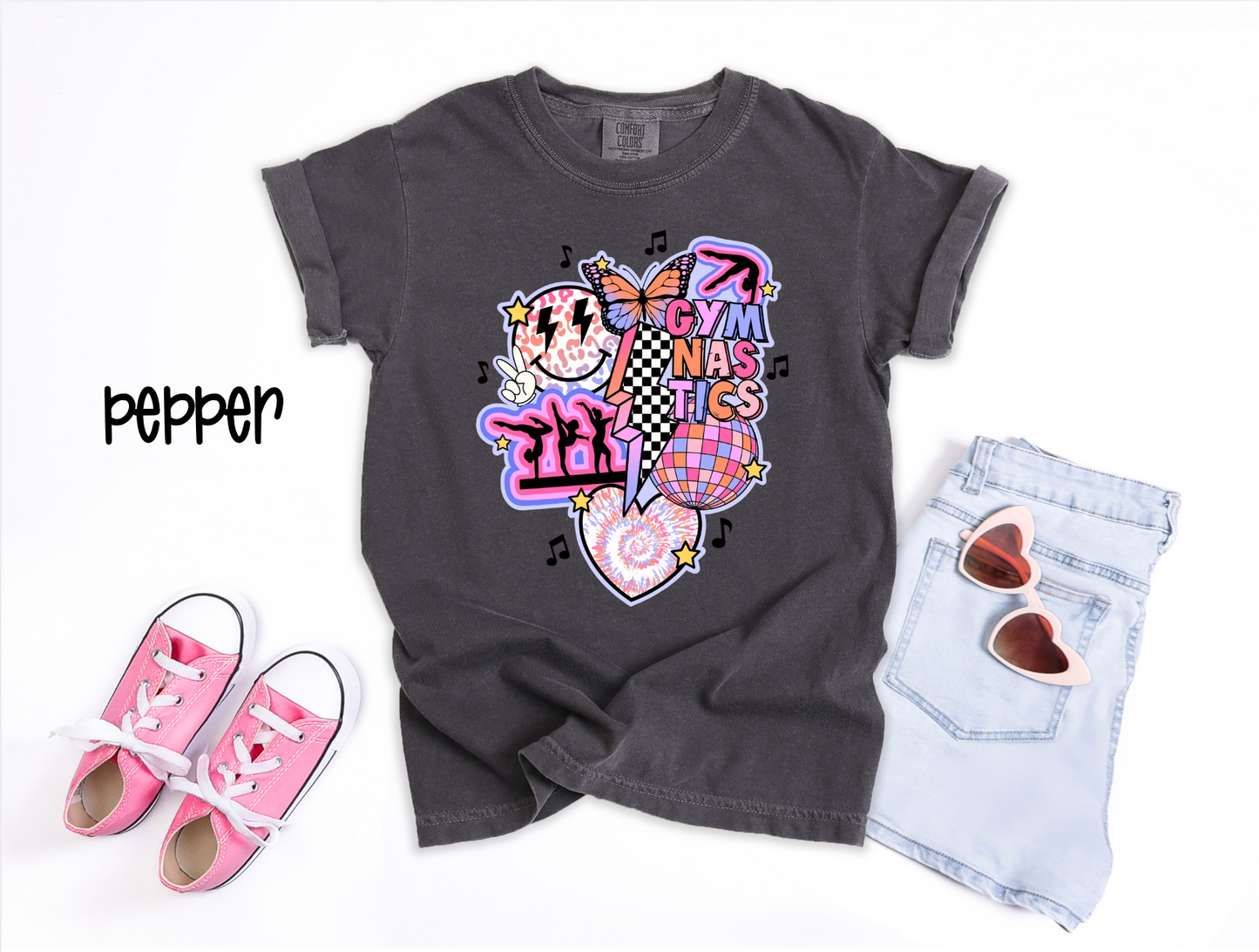 Retro Gymnastics Collage Tee