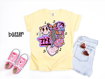 Retro Gymnastics Collage Tee