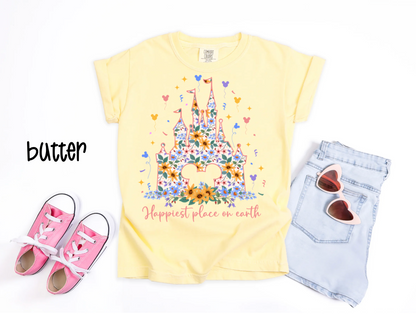 🌸  Floral Collection | Disney Inspired Castle & Mickey Tee