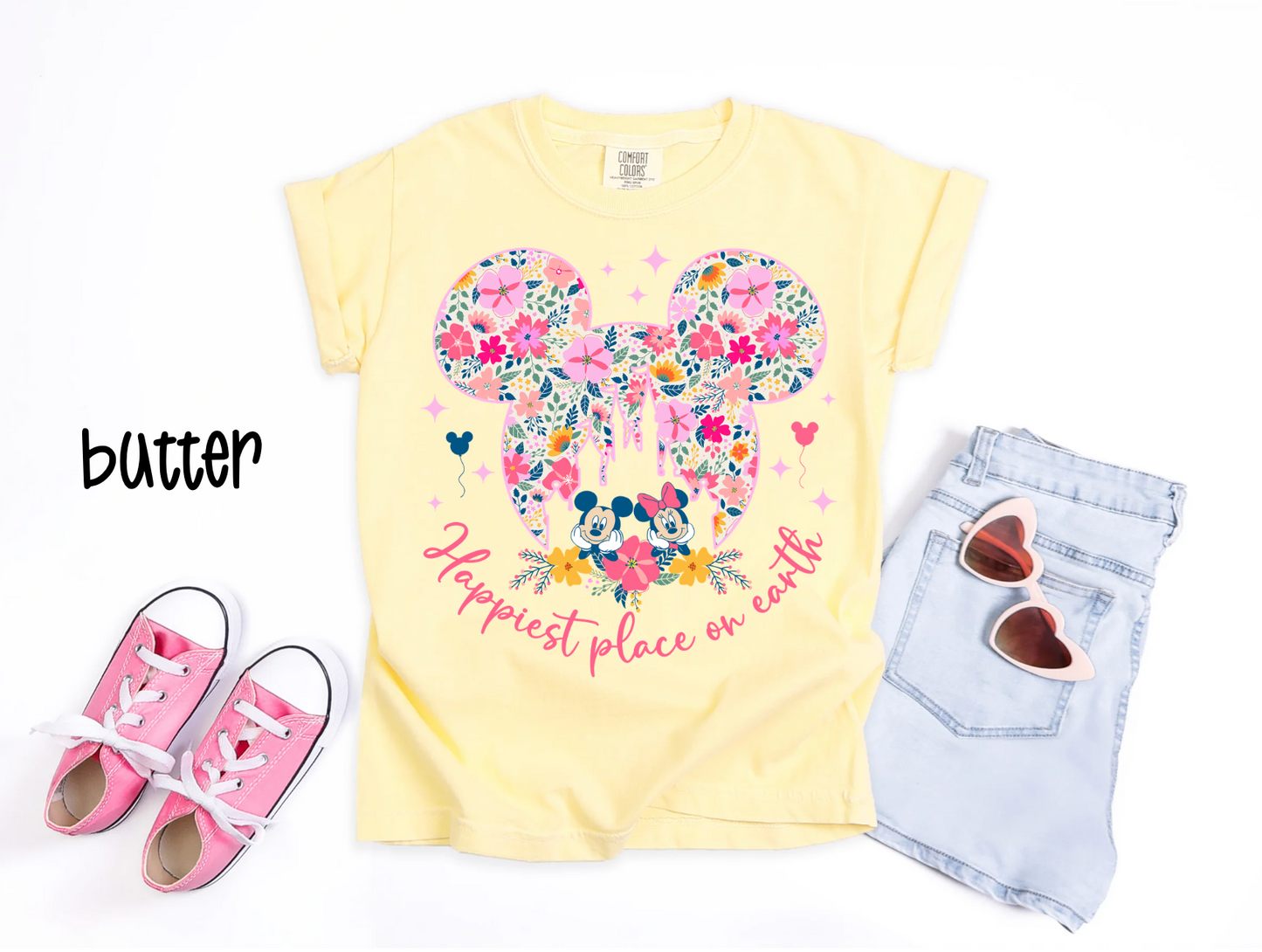 🌸  Floral Collection | Disney Inspired Castle & Mickey Tee
