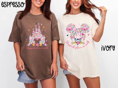 🌸  Floral Collection | Disney Inspired Castle & Mickey Tee