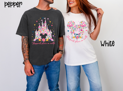 🌸  Floral Collection | Disney Inspired Castle & Mickey Tee