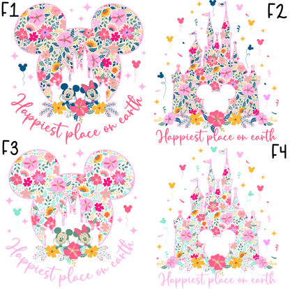 🌸  Floral Collection | Disney Inspired Castle & Mickey Tee