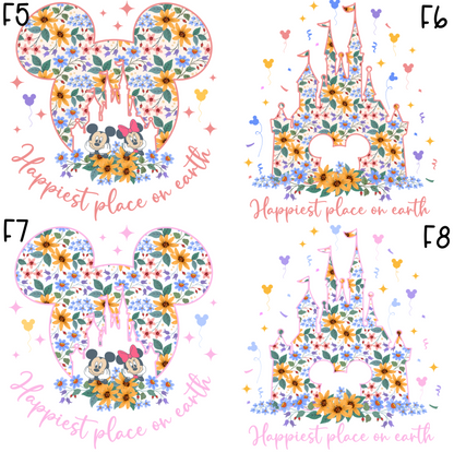 🌸  Floral Collection | Disney Inspired Castle & Mickey Tee